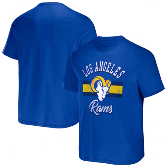 Men Los Angeles Rams Blue X Darius Rucker Collection Stripe T Shirt Men Los Angeles Rams Blue X Darius Rucker Collection Stripe T Shirt
