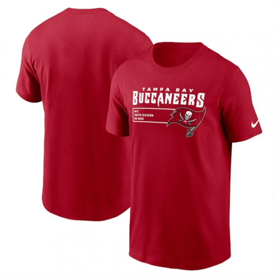 Men Tampa Bay Buccaneers Red Division Essential T Shirt Men Tampa Bay Buccaneers Red Division Essential T Shirt