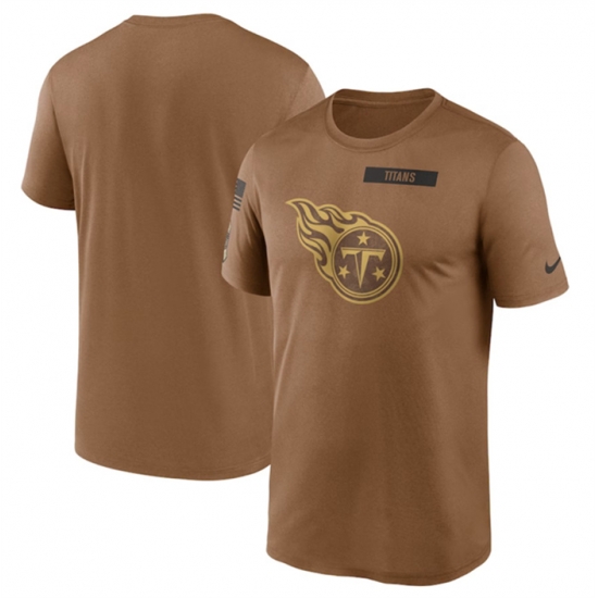 Men Tennessee Titans 2023 Brown Salute To Service Legend Performance T Shirt Men Tennessee Titans 2023 Brown Salute To Service Legend Performance T Shirt