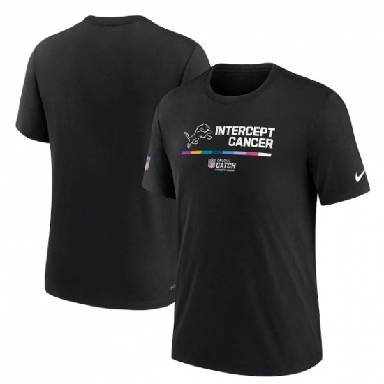 Men Detroit Lions 2022 Black Crucial Catch Performance T Shirt Men Detroit Lions 2022 Black Crucial Catch Performance T Shirt