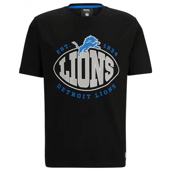 Men Detroit Lions Black BOSS X Trap T Shirt Men Detroit Lions Black BOSS X Trap T Shirt