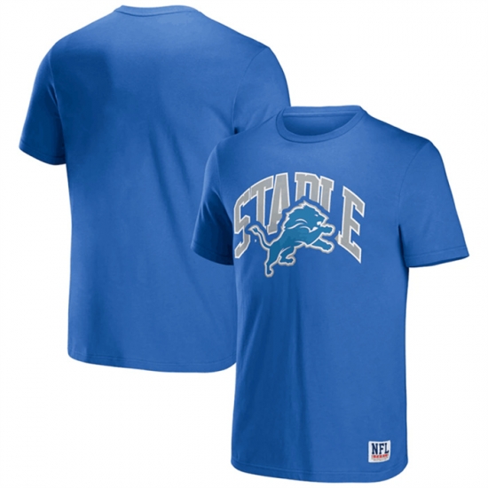 Men Detroit Lions X Staple Blue Logo Lockup T Shirt Men Detroit Lions X Staple Blue Logo Lockup T Shirt