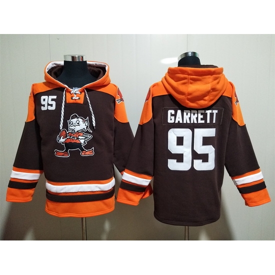 Cleveland Browns Sitched Pullover Hoodie #95 MYLES GARRETT Cleveland Browns Sitched Pullover Hoodie #95 MYLES GARRETT