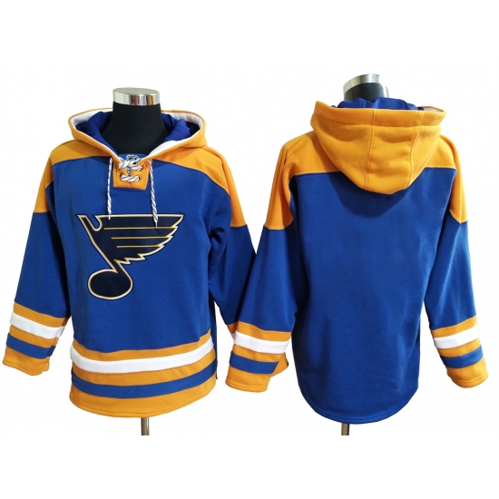 Men St. Louis Blues Blank Blue Stitched NHL Hoodie Men St. Louis Blues Blank Blue Stitched NHL Hoodie