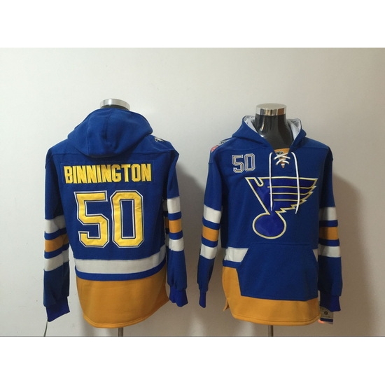 Men St.Louis Blues 50 Jordan Binnington Stitched Hoodie Men St.Louis Blues 50 Jordan Binnington Stitched Hoodie