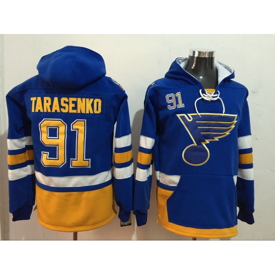 Men St.Louis Blues 91 Vladimir Tarasenko Stitched Hoodie Men St.Louis Blues 91 Vladimir Tarasenko Stitched Hoodie