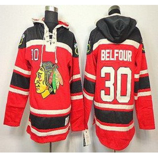 Chicago Blackhawks 30 Ed Belfour Red Lace-Up NHL Jersey Hoodies Chicago Blackhawks 30 Ed Belfour Red Lace-Up NHL Jersey Hoodies