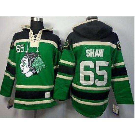 Chicago Blackhawks 65 Andrew Shaw Green Lace-Up Hoodies Chicago Blackhawks 65 Andrew Shaw Green Lace-Up Hoodies