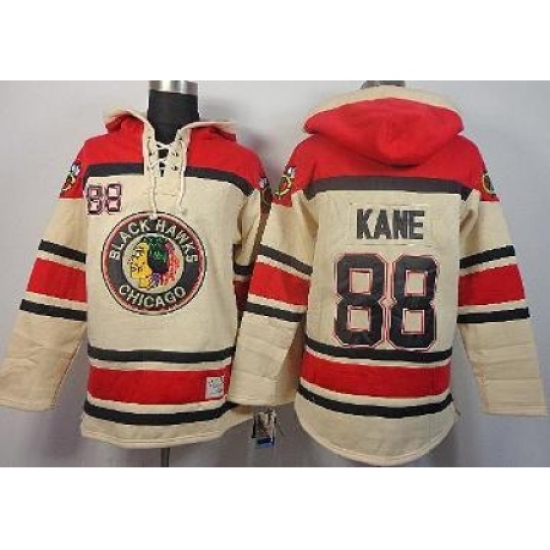 Chicago Blackhawks 88 Patrick Kane Cream Lace-Up Hoodies Chicago Blackhawks 88 Patrick Kane Cream Lace-Up Hoodies