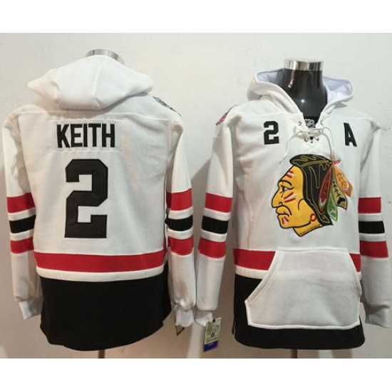 Men Chicago Blackhawks 2 Duncan Keith White Name 26 Number Pullover NHL Hoodie Men Chicago Blackhawks 2 Duncan Keith White Name 26 Number Pullover NHL Hoodie