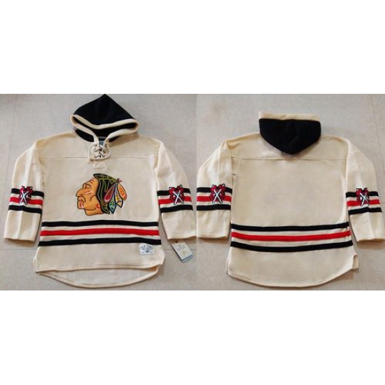 Men Chicago Blackhawks Blank Cream Heavyweight Pullover Hoodie Stitched NHL Jersey Men Chicago Blackhawks Blank Cream Heavyweight Pullover Hoodie Stitched NHL Jersey
