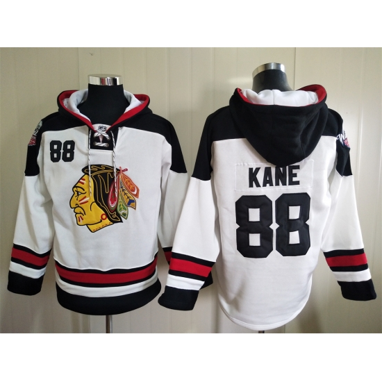 Men Chicago Blackhawks Patrick Kane 88 White Stitched NHL Hoodie Men Chicago Blackhawks Patrick Kane 88 White Stitched NHL Hoodie