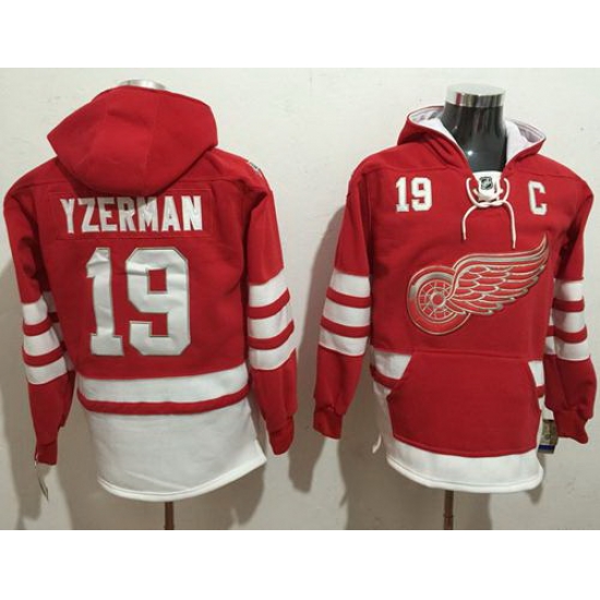 Men Detroit Red Wings 19 Steve Yzerman Red Name 26 Number Pullover NHL Hoodie Men Detroit Red Wings 19 Steve Yzerman Red Name 26 Number Pullover NHL Hoodie