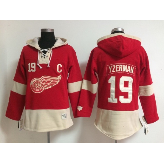 Men Detroit Red Wings 19 Yzerman Red Stitched NHL Hoodie Men Detroit Red Wings 19 Yzerman Red Stitched NHL Hoodie