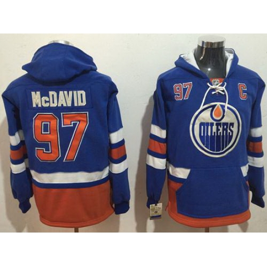 Men Edmonton Oilers 97 Connor McDavid Light Blue Name 26 Number Pullover NHL Hoodie Men Edmonton Oilers 97 Connor McDavid Light Blue Name 26 Number Pullover NHL Hoodie