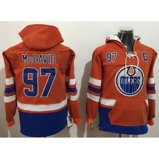 Men Edmonton Oilers 97 Connor McDavid Orange Name 26 Number Pullover NHL Hoodie Men Edmonton Oilers 97 Connor McDavid Orange Name 26 Number Pullover NHL Hoodie