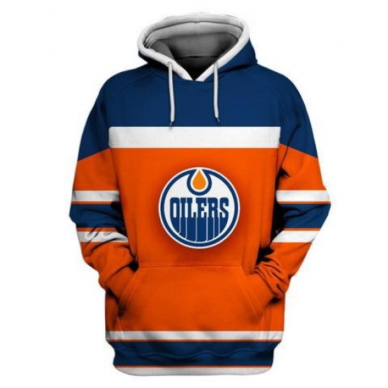 Men Edmonton Oilers Orange All Stitched Hooded Sweatshirt Men Edmonton Oilers Orange All Stitched Hooded Sweatshirt