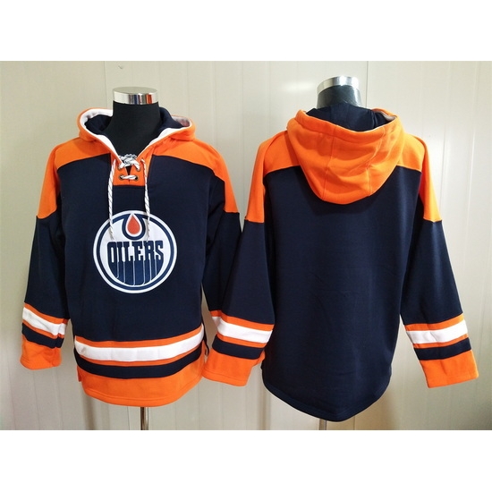 Men's Edmonton Oilers Blank Navy Ageless Must-Have Lace-Up Pullover Hoodie Men's Edmonton Oilers Blank Navy Ageless Must-Have Lace-Up Pullover Hoodie