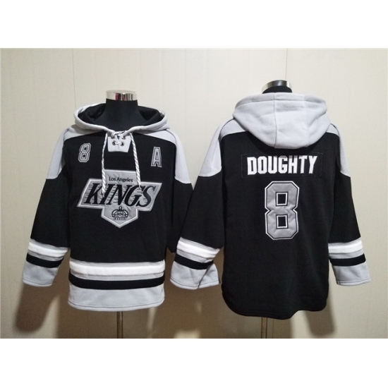 Men Los Angeles Kings 8 Drew Doughty Black Ageless Must Have Lace Up Pullover Hoodie Men Los Angeles Kings 8 Drew Doughty Black Ageless Must Have Lace Up Pullover Hoodie
