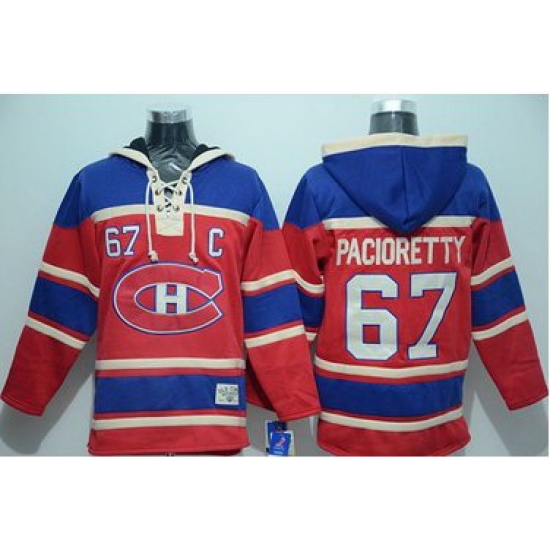 Men Montreal Canadiens 67 Max Pacioretty Red Sawyer Hooded Sweatshirt Stitched NHL Jersey Men Montreal Canadiens 67 Max Pacioretty Red Sawyer Hooded Sweatshirt Stitched NHL Jersey