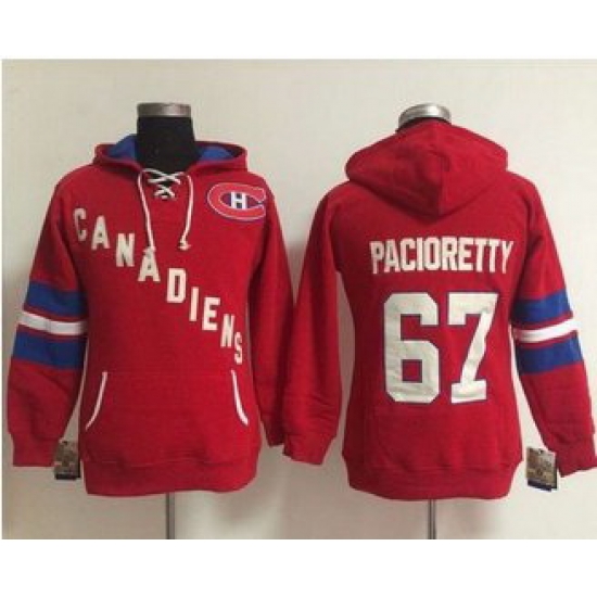 Women Montreal Canadiens 67 Max Pacioretty Red Old Time Heidi NHL Hoodie Women Montreal Canadiens 67 Max Pacioretty Red Old Time Heidi NHL Hoodie
