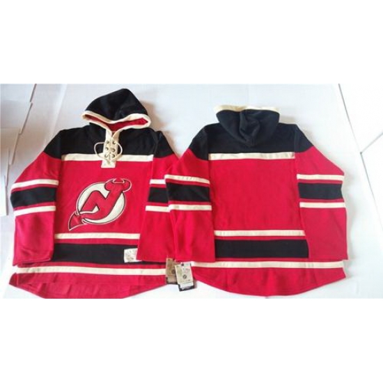Men New Jersey Devils Blank Red Sawyer Hooded Sweatshirt Stitched NHL Jersey Men New Jersey Devils Blank Red Sawyer Hooded Sweatshirt Stitched NHL Jersey