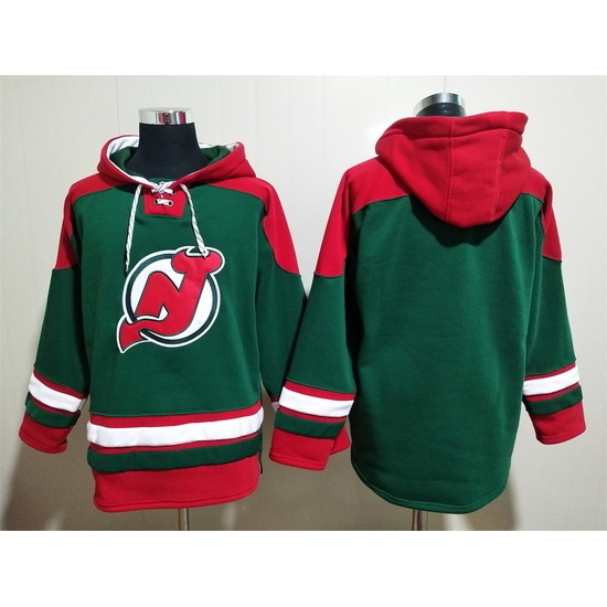 Men New Jersey Devils Green Blank Stitched Hoody Men New Jersey Devils Green Blank Stitched Hoody