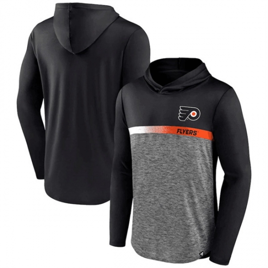 Men Philadelphia Flyers Black Podium Defender Pullover Hoodie Men Philadelphia Flyers Black Podium Defender Pullover Hoodie