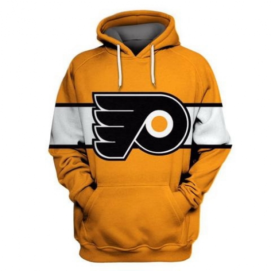 Men Philadelphia Flyers Gold All Stitched Hooded Sweatshirt Men Philadelphia Flyers Gold All Stitched Hooded Sweatshirt