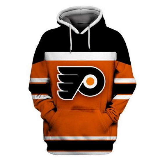 Men Philadelphia Flyers Orange Black All Stitched Hooded Sweatshirt Men Philadelphia Flyers Orange Black All Stitched Hooded Sweatshirt