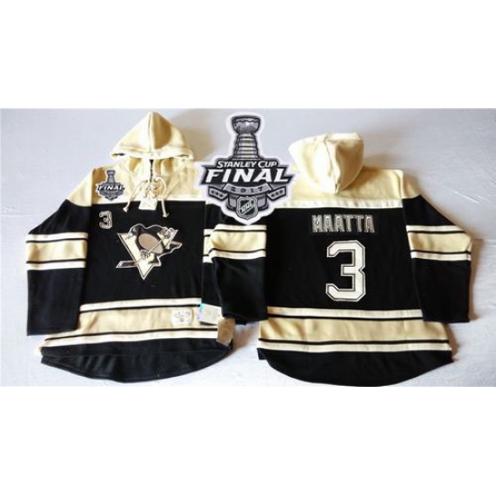 Men Pittsburgh Penguins 3 Olli Maatta Black Sawyer Hooded Sweatshirt 2017 Stanley Cup Final Patch Stitched NHL Jersey Men Pittsburgh Penguins 3 Olli Maatta Black Sawyer Hooded Sweatshirt 2017 Stanley Cup Final Patch Stitched NHL Jersey