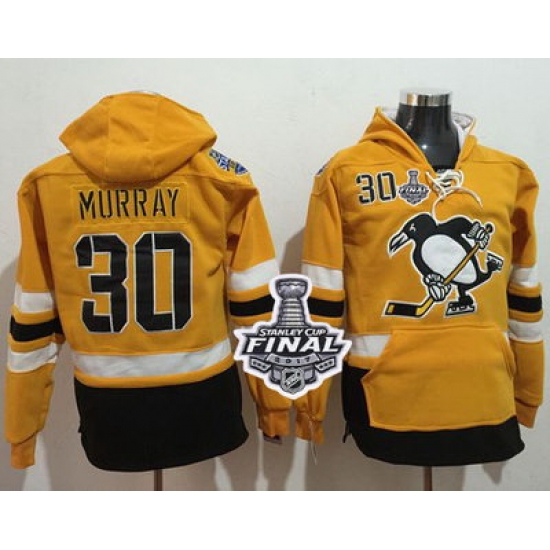 Men Pittsburgh Penguins 30 Matt Murray Gold Sawyer Hooded Sweatshirt 2017 Stadium Series Stanley Cup Final Patch Stitched NHL Jersey Men Pittsburgh Penguins 30 Matt Murray Gold Sawyer Hooded Sweatshirt 2017 Stadium Series Stanley Cup Final Patch Stitched NHL Jersey