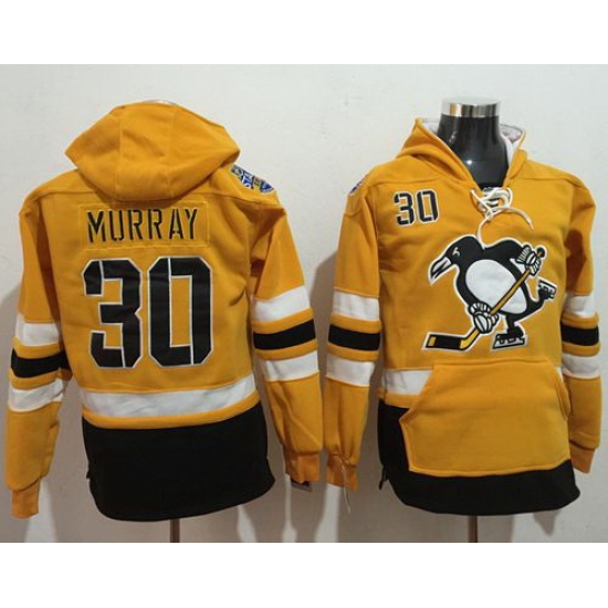 Men Pittsburgh Penguins 30 Matt Murray Gold Sawyer Hooded Sweatshirt 2017 Stadium Series Stitched NHL Jersey Men Pittsburgh Penguins 30 Matt Murray Gold Sawyer Hooded Sweatshirt 2017 Stadium Series Stitched NHL Jersey