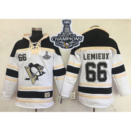 Men Pittsburgh Penguins 66 Mario Lemieux White Sawyer Hooded Sweatshirt 2017 Stanley Cup Finals Champions Stitched NHL Jersey Men Pittsburgh Penguins 66 Mario Lemieux White Sawyer Hooded Sweatshirt 2017 Stanley Cup Finals Champions Stitched NHL Jersey