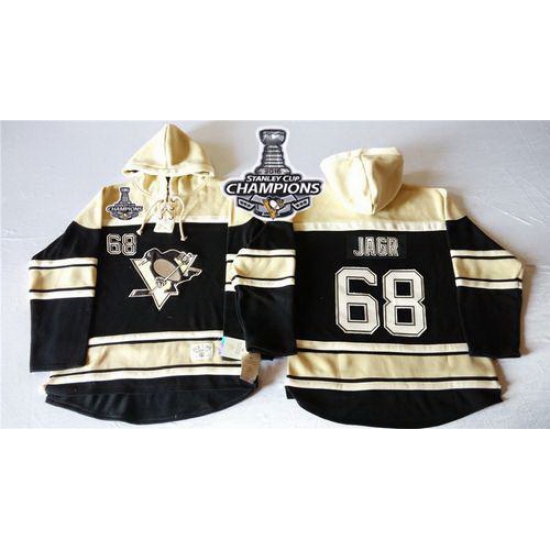 Men Pittsburgh Penguins 68 Jaromir Jagr Black Sawyer Hooded Sweatshirt 2016 Stanley Cup Champions Stitched NHL Jersey Men Pittsburgh Penguins 68 Jaromir Jagr Black Sawyer Hooded Sweatshirt 2016 Stanley Cup Champions Stitched NHL Jersey