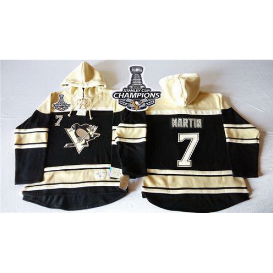 Men Pittsburgh Penguins 7 Paul Martin Black Sawyer Hooded Sweatshirt 2016 Stanley Cup Champions Stitched NHL Jersey Men Pittsburgh Penguins 7 Paul Martin Black Sawyer Hooded Sweatshirt 2016 Stanley Cup Champions Stitched NHL Jersey