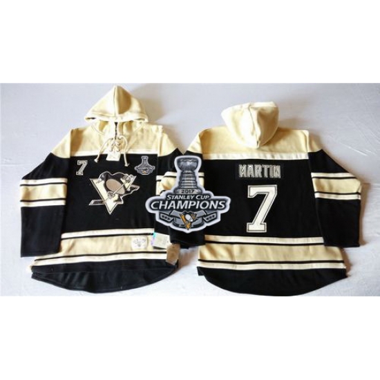 Men Pittsburgh Penguins 7 Paul Martin Black Sawyer Hooded Sweatshirt 2017 Stanley Cup Finals Champions Stitched NHL Jersey Men Pittsburgh Penguins 7 Paul Martin Black Sawyer Hooded Sweatshirt 2017 Stanley Cup Finals Champions Stitched NHL Jersey