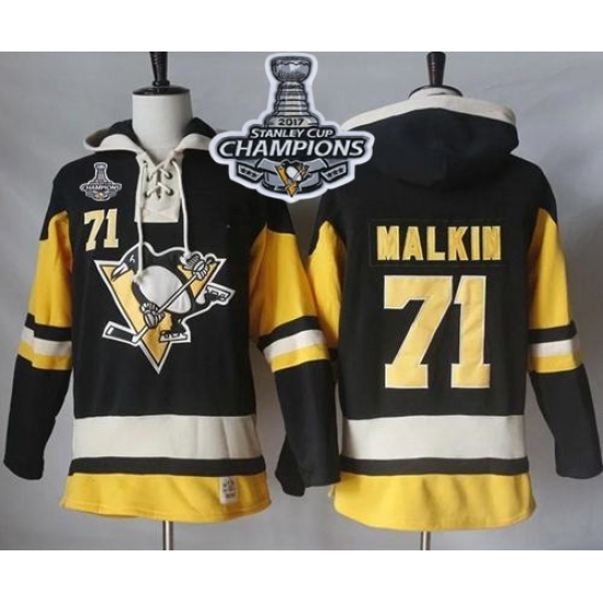 Men Pittsburgh Penguins 71 Evgeni Malkin Black Alternate Sawyer Hooded Sweatshirt 2017 Stanley Cup Finals Champions Stitched NHL Jersey Men Pittsburgh Penguins 71 Evgeni Malkin Black Alternate Sawyer Hooded Sweatshirt 2017 Stanley Cup Finals Champions Stitched NHL Jersey