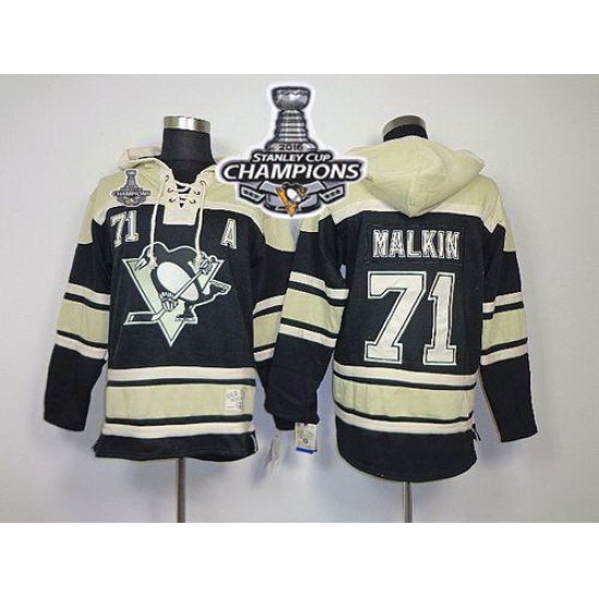 Men Pittsburgh Penguins 71 Evgeni Malkin Black Sawyer Hooded Sweatshirt 2016 Stanley Cup Champions Stitched NHL Jersey Men Pittsburgh Penguins 71 Evgeni Malkin Black Sawyer Hooded Sweatshirt 2016 Stanley Cup Champions Stitched NHL Jersey