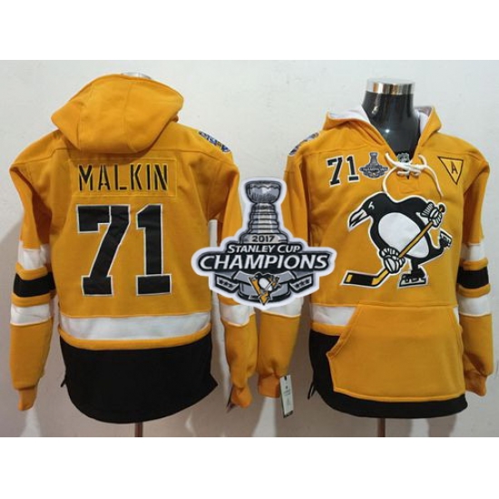 Men Pittsburgh Penguins 71 Evgeni Malkin Gold Sawyer Hooded Sweatshirt 2017 Stadium Series Stanley Cup Finals Champions Stitched NHL Jersey Men Pittsburgh Penguins 71 Evgeni Malkin Gold Sawyer Hooded Sweatshirt 2017 Stadium Series Stanley Cup Finals Champions Stitched NHL Jersey