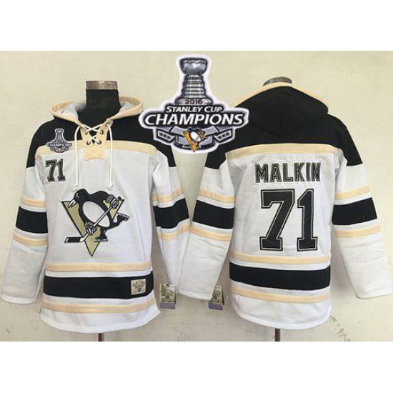Men Pittsburgh Penguins 71 Evgeni Malkin White Sawyer Hooded Sweatshirt 2016 Stanley Cup Final Patch Stitched NHL Jersey Men Pittsburgh Penguins 71 Evgeni Malkin White Sawyer Hooded Sweatshirt 2016 Stanley Cup Final Patch Stitched NHL Jersey