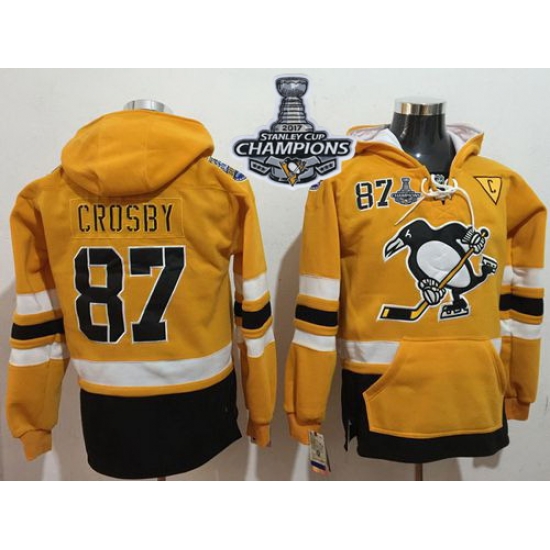Men Pittsburgh Penguins 87 Sidney Crosby Gold Sawyer Hooded Sweatshirt 2017 Stadium Series Stanley Cup Finals Champions Stitched NHL Jersey Men Pittsburgh Penguins 87 Sidney Crosby Gold Sawyer Hooded Sweatshirt 2017 Stadium Series Stanley Cup Finals Champions Stitched NHL Jersey