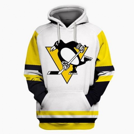 Men Pittsburgh Penguins White All Stitched Hooded Sweatshirt Men Pittsburgh Penguins White All Stitched Hooded Sweatshirt