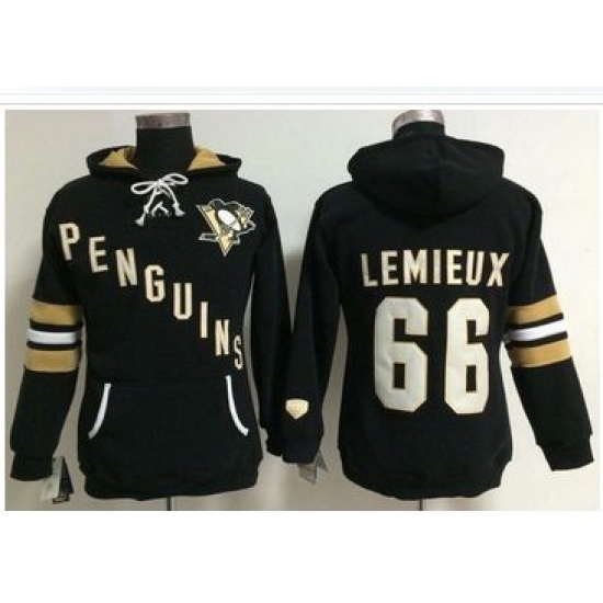Women Pittsburgh Penguins 66 Mario Lemieux Black Old Time Heidi NHL Hoodie Women Pittsburgh Penguins 66 Mario Lemieux Black Old Time Heidi NHL Hoodie