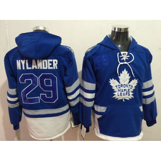 Maple Leafs 29 William Nylander Blue All Stitched Hooded Sweatshirt Maple Leafs 29 William Nylander Blue All Stitched Hooded Sweatshirt