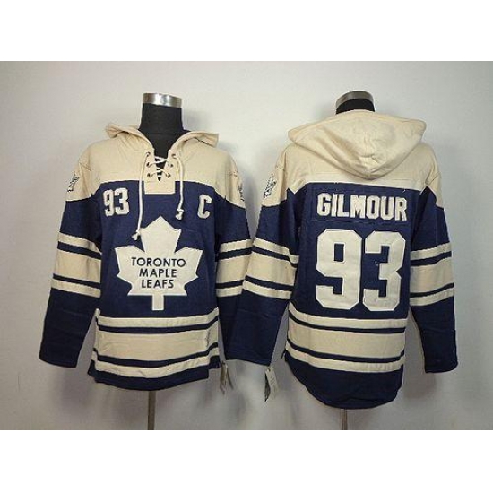 Maple Leafs #93 Doug Gilmour Blue Sawyer Hooded Sweatshirt Stitched NHL Jersey Maple Leafs #93 Doug Gilmour Blue Sawyer Hooded Sweatshirt Stitched NHL Jersey