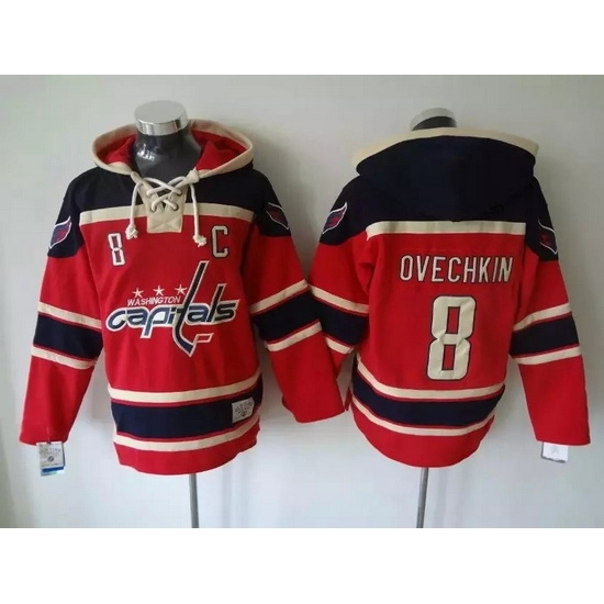 Men Washington Capitals 8 Alex Ovechkin Stitched Hoody Men Washington Capitals 8 Alex Ovechkin Stitched Hoody