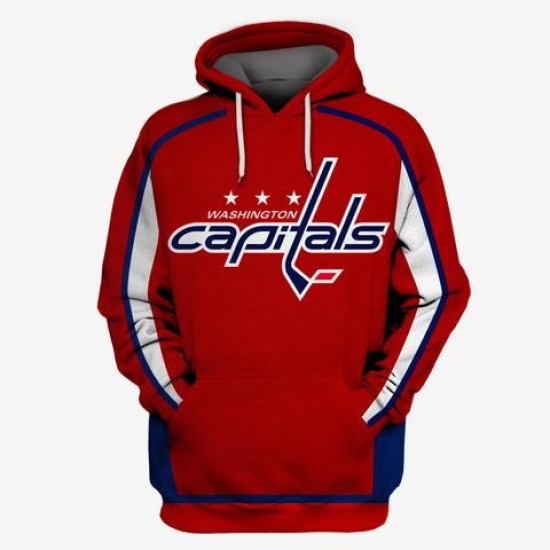 Men Washington Capitals Red All Stitched Hooded Sweatshirt Men Washington Capitals Red All Stitched Hooded Sweatshirt