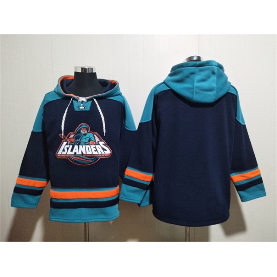 Men New York Islanders Blank Black Ageless Must Have Lace Up Pullover Hoodie Men New York Islanders Blank Black Ageless Must Have Lace Up Pullover Hoodie
