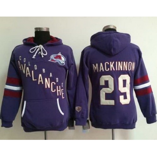 Colorado Avalanche 29 Nathan MacKinnon Purple Women Old Time Heidi NHL Hoodie Colorado Avalanche 29 Nathan MacKinnon Purple Women Old Time Heidi NHL Hoodie